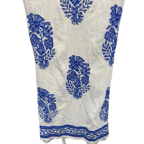 Isabel Marant Étoile Dita Silk Noil Blue Embroidered Dress Size 4 US / 36 FR - Picture 7 of 12